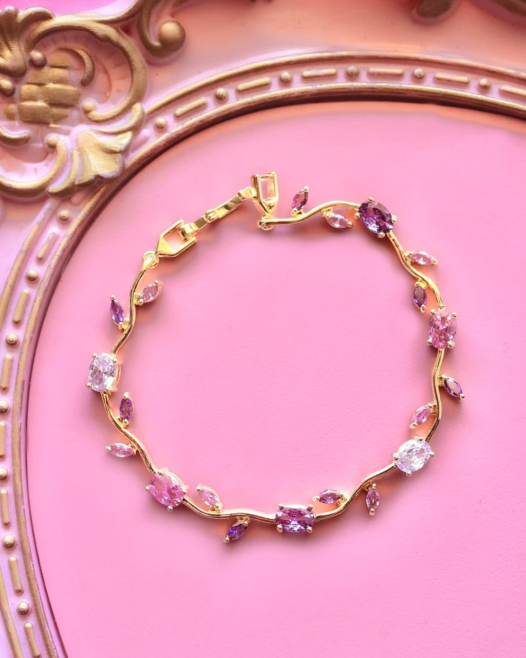 Purple & pink Tulip bracelet