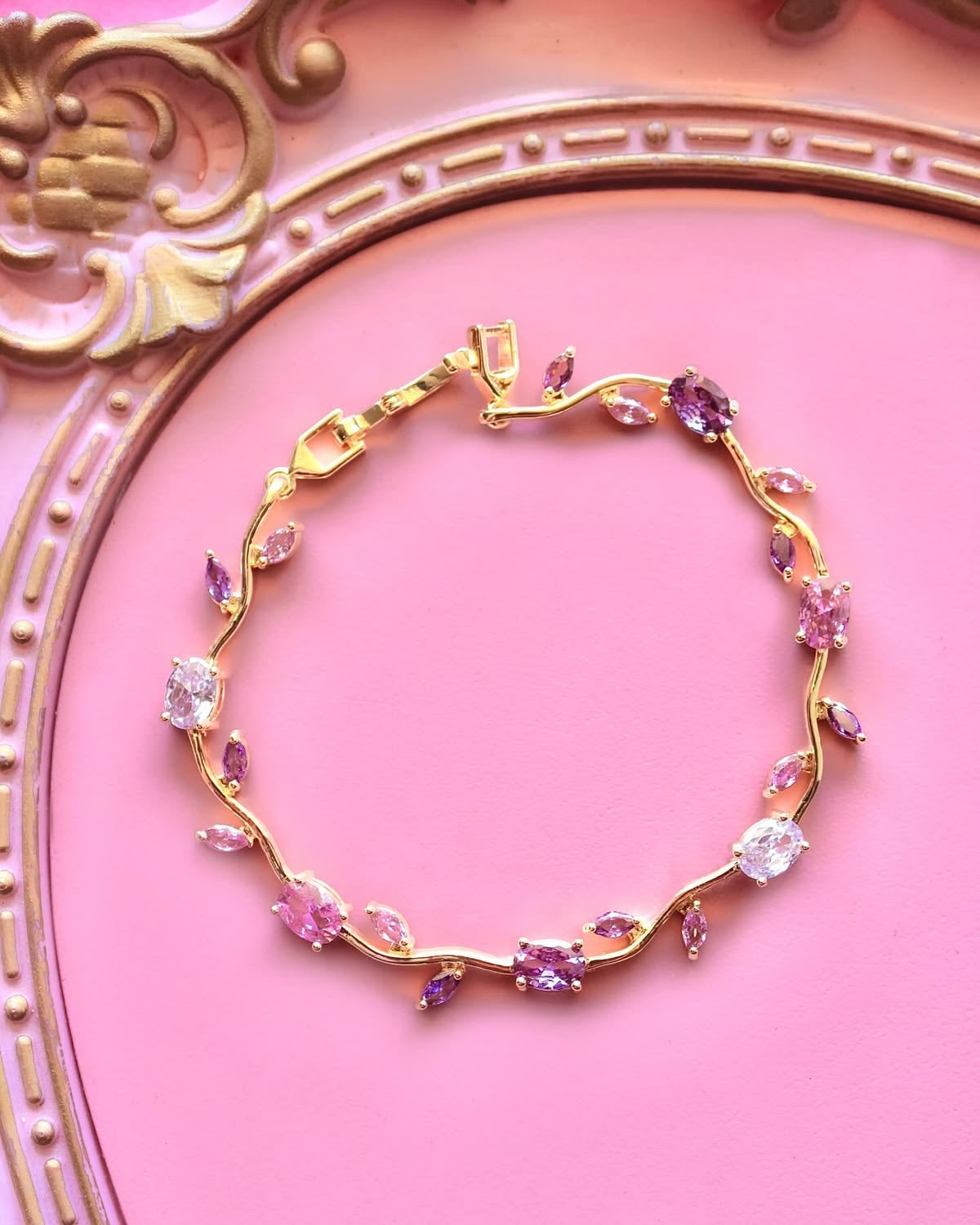 Purple & pink Tulip bracelet
