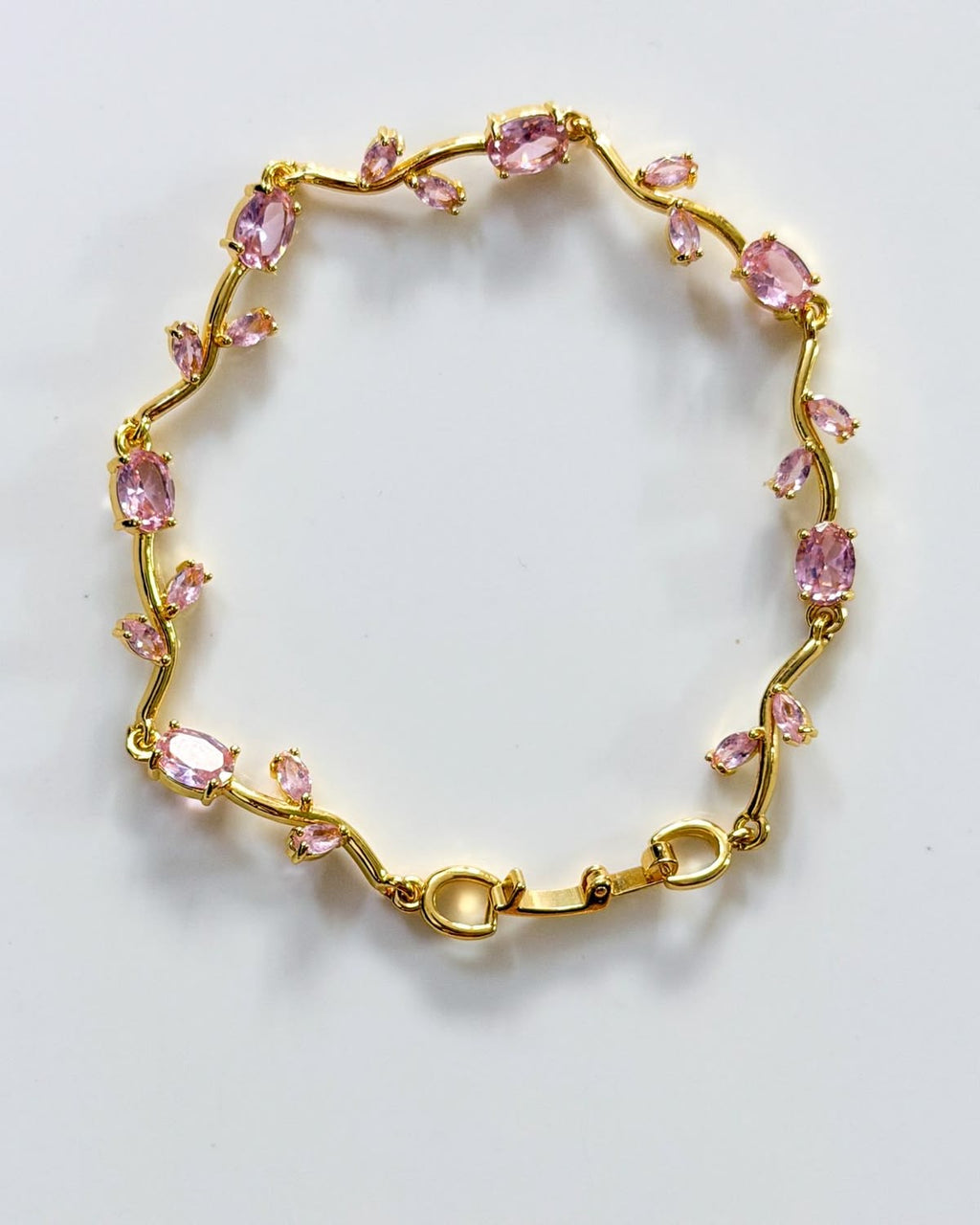 Pink tulip bracelet
