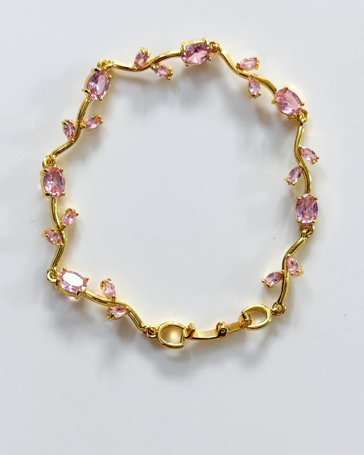 Pink tulip bracelet